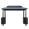 6x10FT Hardtop Grill Gazebo, Outdoor BBQ Gazebo with Double Galvanized Steel Roof