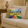 Gay Pride in Rural Spaces Throw Pillow Machine Washable, Indoor Outdoor Decorative Pillow for Couch, Bed or Patio, 14Hx14W