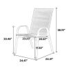 Outdoor Dining Chair Set of 4, All-Weather Patio Dining Chair with High Backrest and Metal Frame, Indoor Outdoor Chairs for Bistro, Deck, Backyard