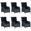 Outdoor Dining Set Dark Grey, Black