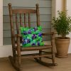 Wisconsin Wood Violets in Watercolor Throw Pillow Machine Washable, Indoor Outdoor Decorative Pillow for Couch, Bed or Patio, 14Hx14W