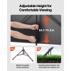 Projector Screen with Stand, 80 Inch 160° Wide Angle Indoor Outdoor Projection Screen, 16:9 4K HD Wrinkleless Portable Tripod Screens with Carry Bag,
