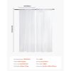 Sheer Curtains, 84 inches Long, 2 Panels Set Sheer White Curtains, Each 42" W x 84" L, Dual Rod Pocket Installation