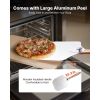Pizza Stone, 20 x 14 x 0.6 in Rectangular Cordierite Pizza Stone, 1450Fahrenheit Heat-Resistant Cook Stone, Extra Large Baking-Stone with Metal Peel,