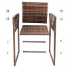 Outdoor 3 Piece Patio Bar Set, Bar Height Bistro Table Set for 2 People