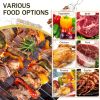 4PCS Kabob Skewers for Grilling, 14'' Stainless Steel Kebab Skewers, 3 Prong Metal Grill Skewer with Push Bar Slider
