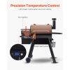 Wood Pellet Grill Smoker, 8 in 1 BBQ Grills for Outdoor Cooking, 575 Sq Inch Cook Area Electric Grill and Smoker, with LCD Screen Controller, Meat Pro