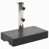 Umbrella Base Black Granite, Stainless Steel Standard