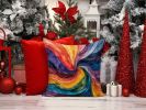 Gay Mosaic of Pride Throw Pillow Machine Washable, Indoor Outdoor Decorative Pillow for Couch, Bed or Patio, 14Hx14W