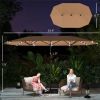 Garden sunshade umbrella, with base courtyard umbrella, outdoor umbrella, Khaki