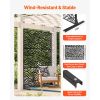 Metal Privacy Screen, 47" W x 72" H, Outdoor Privacy Screens & Panels, Freestanding Outdoor Divider with Stand