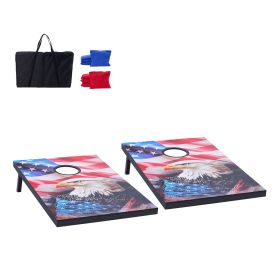 Cornhole Set, 3x2 ft Corn Hole Game Boards, MDF Wood Portable Toss Board, Indoor and Outdoor Cornhole Play for Adults, Include 8 Bean Bags and Carryin