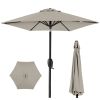 7.5ft Heavy-Duty Outdoor Market Patio Umbrella w/ Push Button Tilt, Easy Crank - Beige