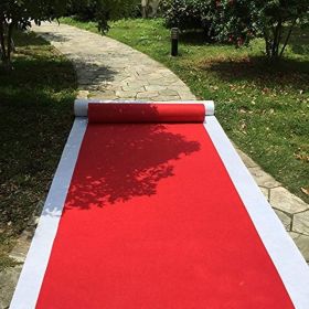 Aisle Runners Wedding Accessories 2mm Red Aisle Runner Carpet Rugs for Step and Repeat Display, Ceremony Parties and Events Indoor or Outdoor Decorati