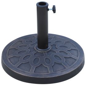 18" 26 lbs Round Resin Umbrella Base Stand Market Parasol Holder with Beautiful Decorative Pattern & Easy Setup, for Φ1.5", Φ1.89" Pole, for Lawn