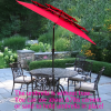 9Ft 3-Tiers Outdoor Patio Umbrella with Crank and tilt and Wind Vents for Garden Deck Backyard Pool Shade Outside Deck Swimming Pool