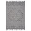 6X9 Gray/White /Medallion Indoor/Outdoor Area Rug
