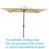 6 x 9ft Patio Umbrella Outdoor Waterproof Umbrella with Crank and Push Button Tilt without flap for Garden Backyard Pool Swimming Pool Market
