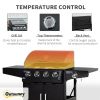 52 Barbecue Grill with Wheels 4+1 Burner Propane Gas Outdoor BBQ Trolley Side Burner Warming Rack Black
