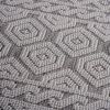 6X9 Grey/White /Geometric Indoor/Outdoor Area Rug