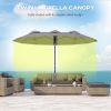 9.5 Large Double-sided Patio Umbrella Outdoor Market Umbrella with Tilt Crank