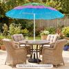 6 FT Tiki Thatched Patio Beach Umbrella with Push Button Tilt Carrying Bag