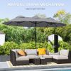 9.5 Large Double-sided Patio Umbrella Outdoor Market Umbrella with Tilt Crank