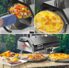 12-inch Automatic Rotating Pizza Oven with Built-in Thermometer-Portable Wood-Fired Pizza Oven, Outdoor Kitchen Authentic Stone-Baked Pizza, Independe
