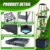 2-Pack 44.8" Self-Watering Tomato Planter with Trellis  Heavy-Duty Indoor & Outdoor Raised Garden Box, Built-in Trapezoid Climbing Grid for Tomatoes,