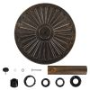 30 lbs Bronze Round Resin and Iron Patio Umbrella Base with Water Resistant