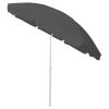 Beach Parasol Anthracite Polyester Large Tiltable Beach Parasol