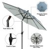 9' Blue and Green Medallion Patio Umbrella Crank Lift and 3 Position Tilt