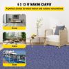 Deep Blue Marine Carpet 6 ft x 13.1 ft Marine Carpeting Marine Grade Carpet for Boats with Waterproof Back Outdoor Rug for Patio Porch Deck Garage Out