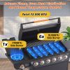6 Burner BBQ Propane Gas Grill with Side Burner 72000 BTU Output Stainless Steel Barbecue Grill with Cast Iron Grates and Side Tables for Outdoor Cook