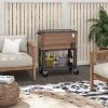 60 Quart Outdoor Cooler Cart, Rolling Ice Chest with Bottom Shelf and Bottle Opener for Backyard, Deck, Poolside Party