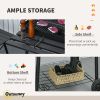 30" Portable Charcoal Barbecue Grill with Wheels Outdoor Barbecue with Adjustable Charcoal Rack, Storage Shelf, for Garden Camping Picnic