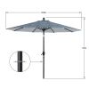 9' Blue and Green Medallion Patio Umbrella Crank Lift and 3 Position Tilt