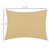 20' x 13' Rectangle Outdoor Patio Portable Shade Canopy Sun Sail - Sand