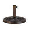 26.5 lbs Outdoor Patio Market Umbrella Base, Patio Umbrella Stand for Yard Garden Poolside in Bronze