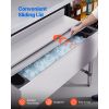 Commercial Ice Bin, 137.4 Qt Max Capacity, 48 x 19 x 33 Inch Stainless Steel Ice Chest with Sliding Lid and Bottle Holders, Cooler Cart Cocktail Unit