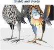 18" Metal Roosters Garden Statues Outdoor Decor - Carved Iron Rooster Yard Art for Patio, Lawn, Backyard, Farmhouse - Chicken Lover Gifts-Set of 2