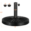 30 lb Heavy Duty Iron Patio Umbrella Base 18" for Outdoor, Black