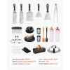 28PCS Griddle Accessories Kit, Flat Top Grill Accessory, Enlarged Spatula Gift Set, Stainless Steel Grilling Tools with Basting Cover, Tong, Burger Pr