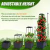2-Pack 44.8" Self-Watering Tomato Planter with Trellis  Heavy-Duty Indoor & Outdoor Raised Garden Box, Built-in Trapezoid Climbing Grid for Tomatoes,