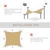 20' x 13' Rectangle Outdoor Patio Portable Shade Canopy Sun Sail - Sand