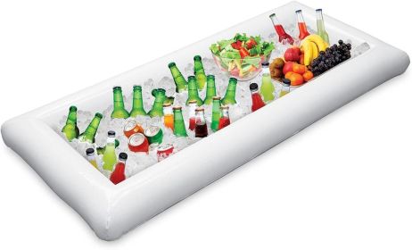 Inflatable Serving Bars Ice Buffet Salad Serving Trays Food Drink Holder Cooler Containers Indoor Outdoor BBQ Picnic Pool Party Supplies Luau Cooler w (Style: 1 PC)
