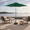 9FT Outdoor Patio Umbrella,Outdoor Table Umbrella with 6 Sturdy Ribs, Push Button Tilt and Crank,Yard Umbrella, Market Umbrella for Deck, Backyard