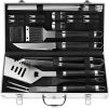 22PCS Heavy Duty BBQ Grill Accessories Set, Non-Slip Grill Tools for Outdoor Grill Set Stainless Steel Grill Utensils Set