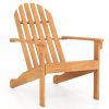 Acacia Wood Outdoor Adirondack Chair with Ergonomic Design
