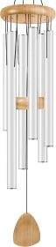 Large Aluminium Wind Chimes 37 Inches to Create a Zen Atmosphere Suitable for Outdoor, Garden (Color: White)